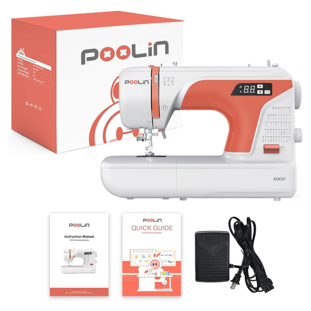 PooLin EOC03 Stickmaschine – WLAN & Touchscreen Stickmaschine 10 x 23,5 cm